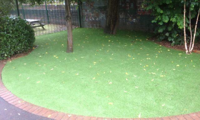 Easi-Play fake grass installation for schools