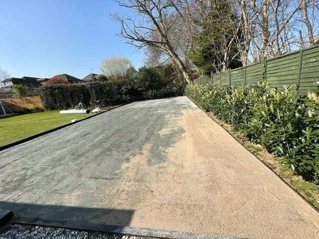 Ground preparation before Easi-Belgravia Easigrass turf installation